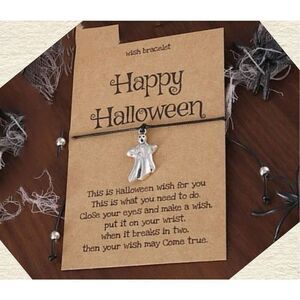 Happy Halloween spooky ghost wish bracelet